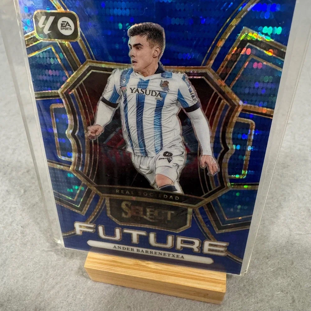 Panini Select La Liga Soccer Card Ander Barrenetxea Blue Future Disco Prizm #6